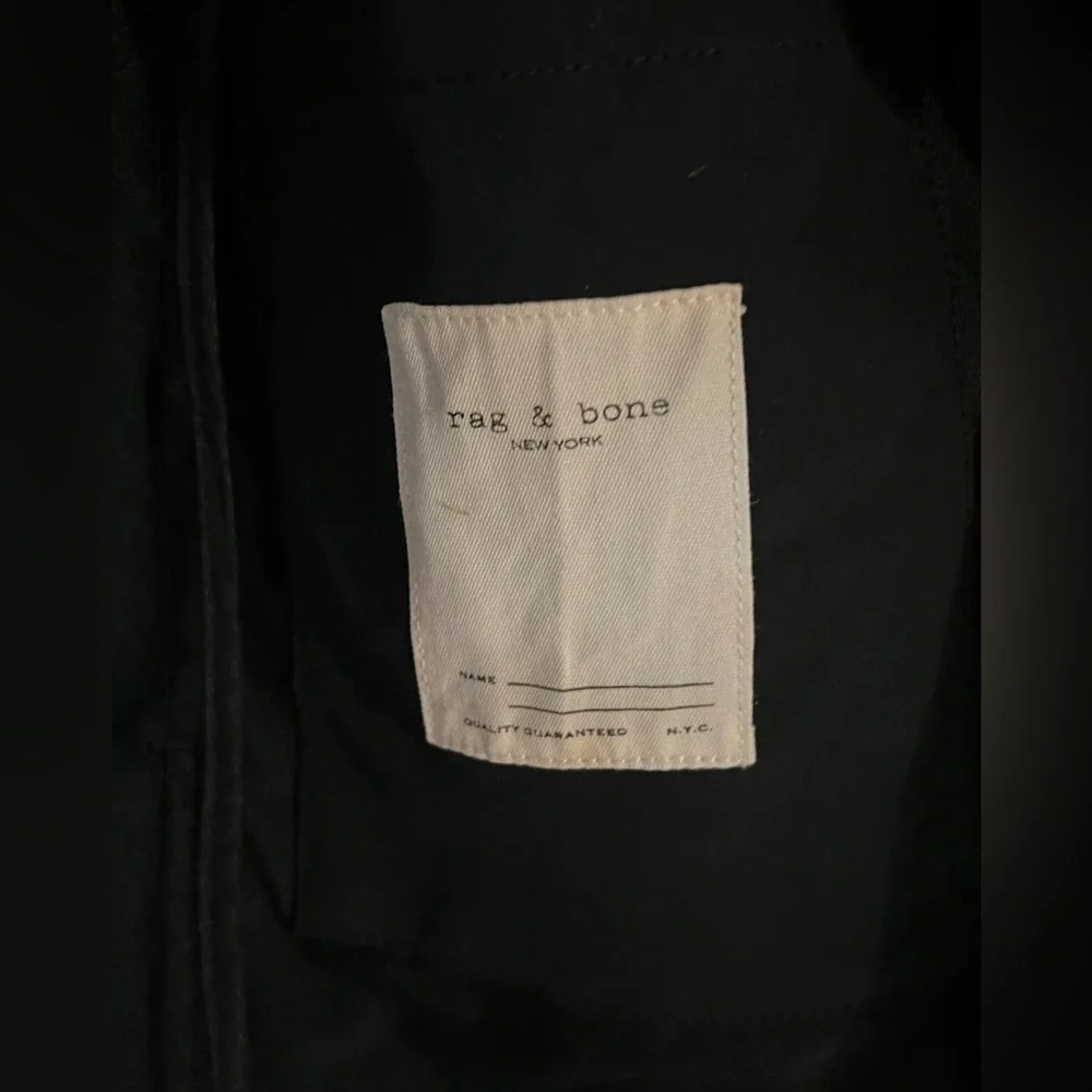 RAG  & BONE. Performance Fabric Tech Focus Black Snap Jacket Men M 42” Chest. - Picture 4 of 8